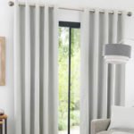 Luna Brushed Dove Grey Blackout Eyelet Curtains