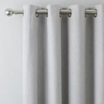 Luna Brushed Dove Grey Blackout Eyelet Curtains UAE