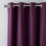 Solar Aubergine Blackout Eyelet Curtains Design