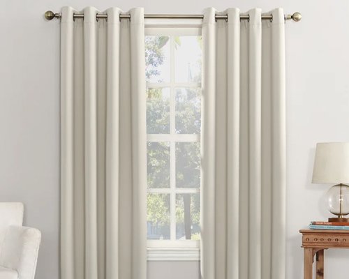 Solid Blackout Grommet Single Curtain